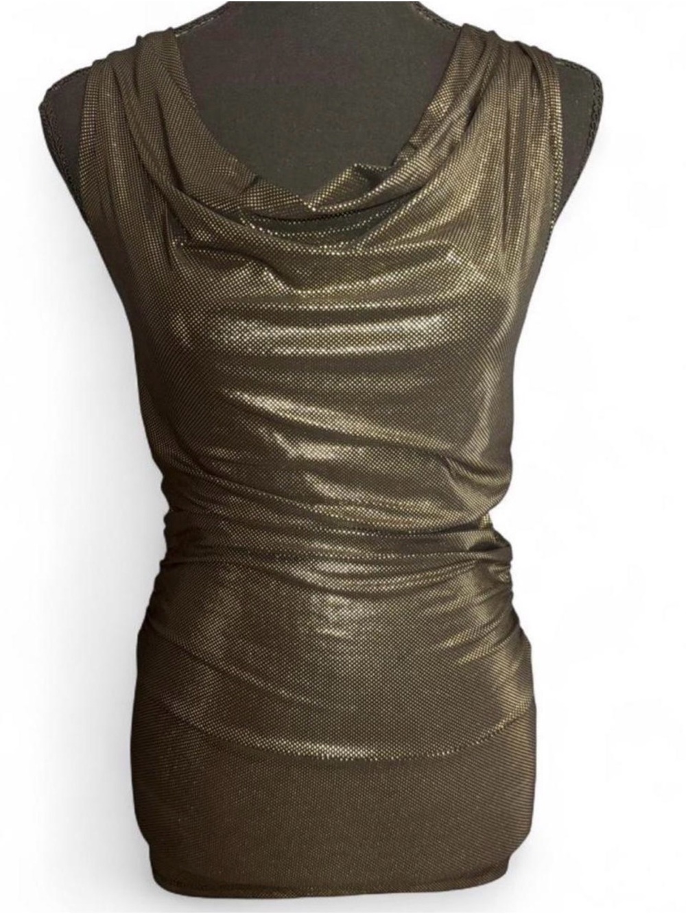 Vintage Gold Metallic Bodycon Dress